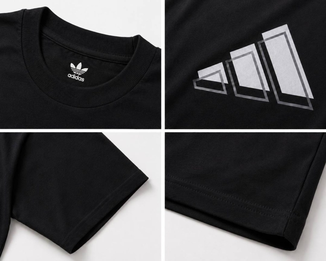 Camiseta oversized Adidas shadow lines preta  — foto 5