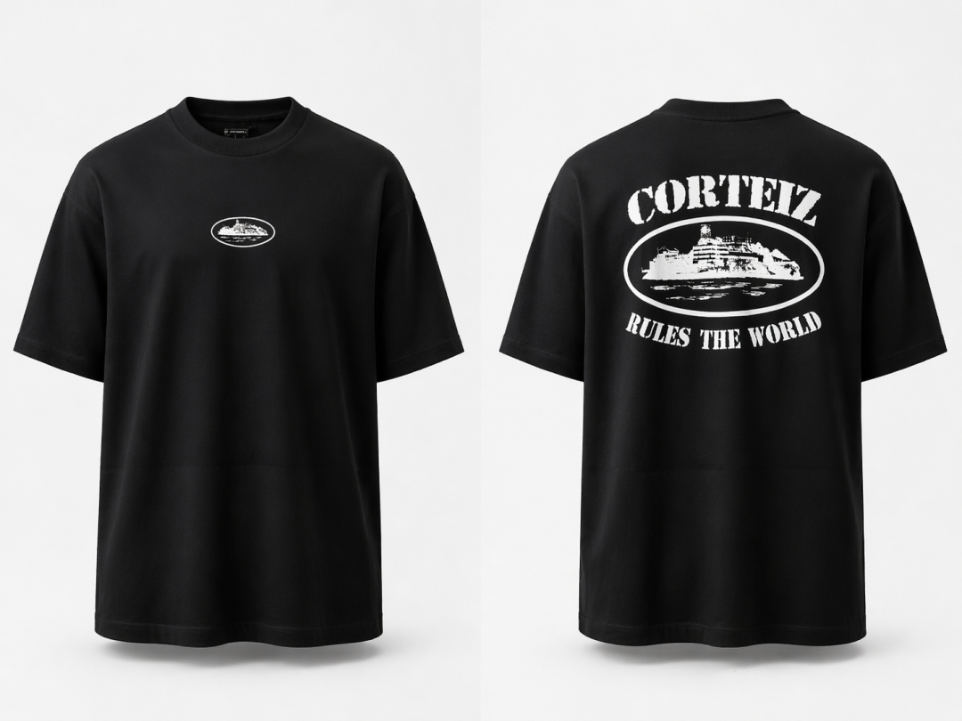 Camiseta oversized Corteiz preta  — foto 3