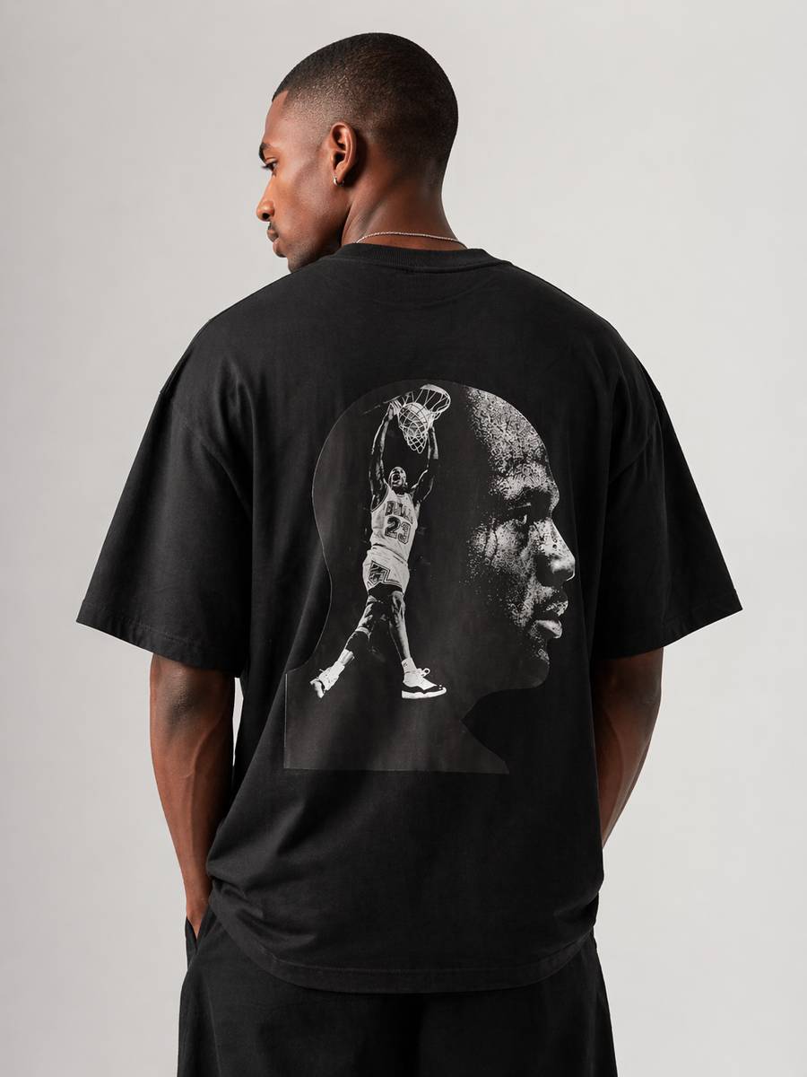 Camiseta oversized MJ preta  — foto 2