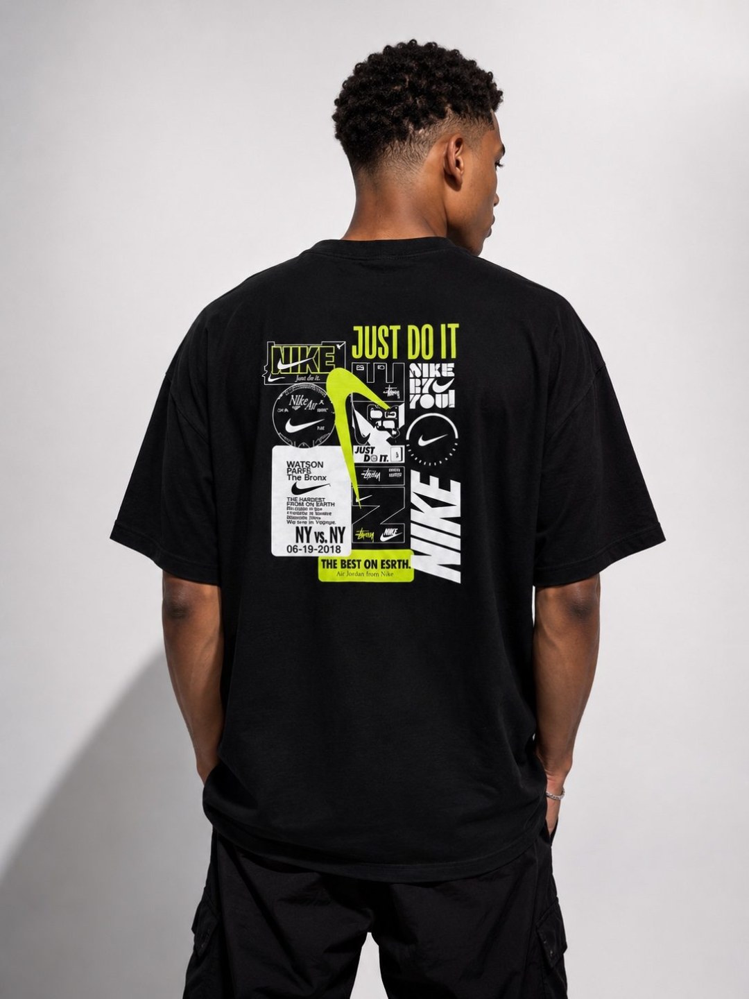 Camiseta oversized urban vision preta  — foto 2