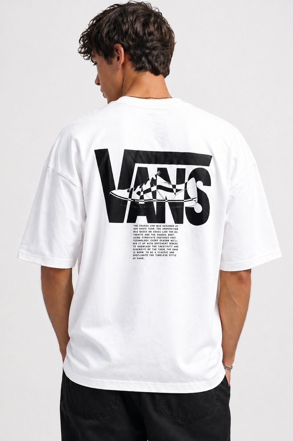 Camiseta oversized vans branca  — foto 2
