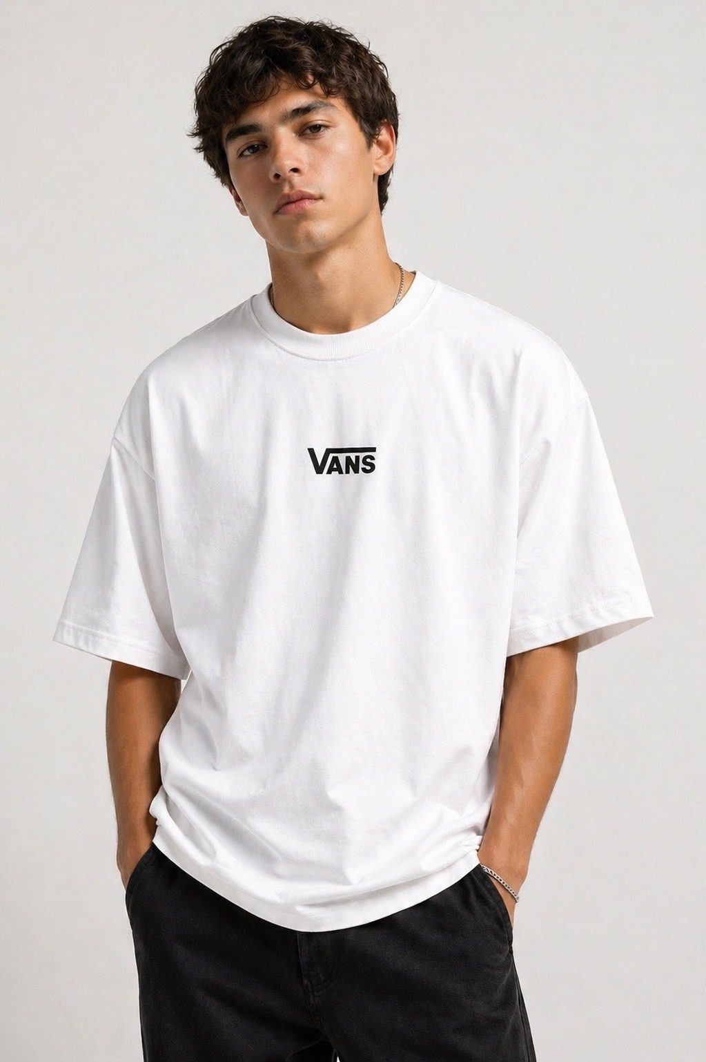 Camiseta oversized vans branca  — foto 4
