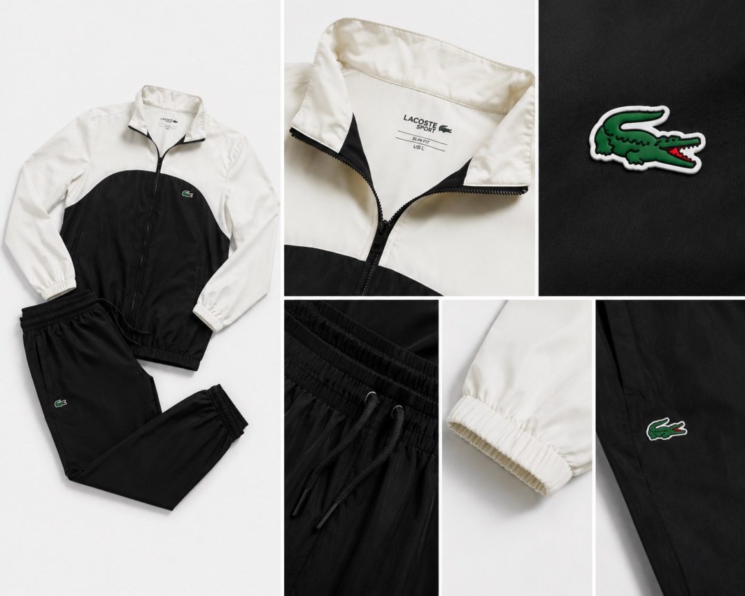 Conjunto táctel Lacoste preto/off  — foto 3