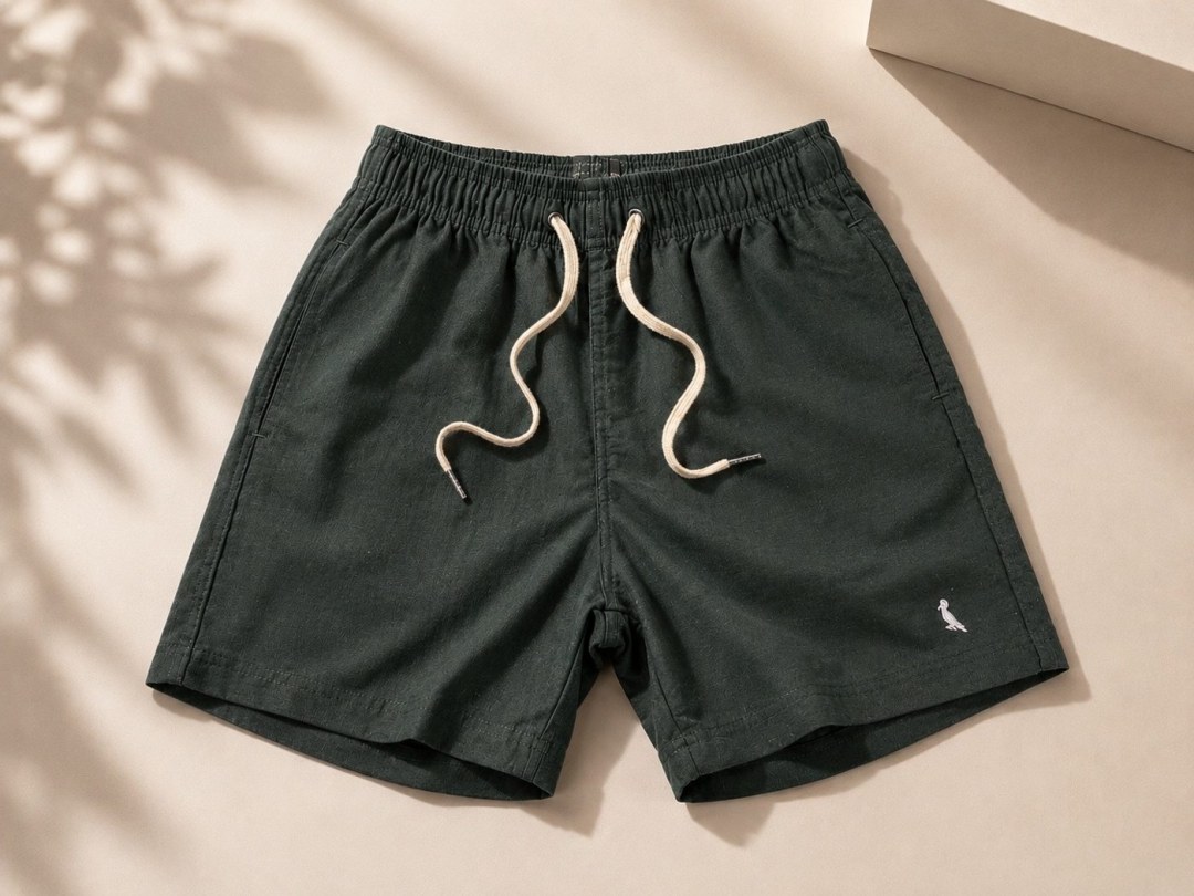 Short de linho verde musgo reserva 