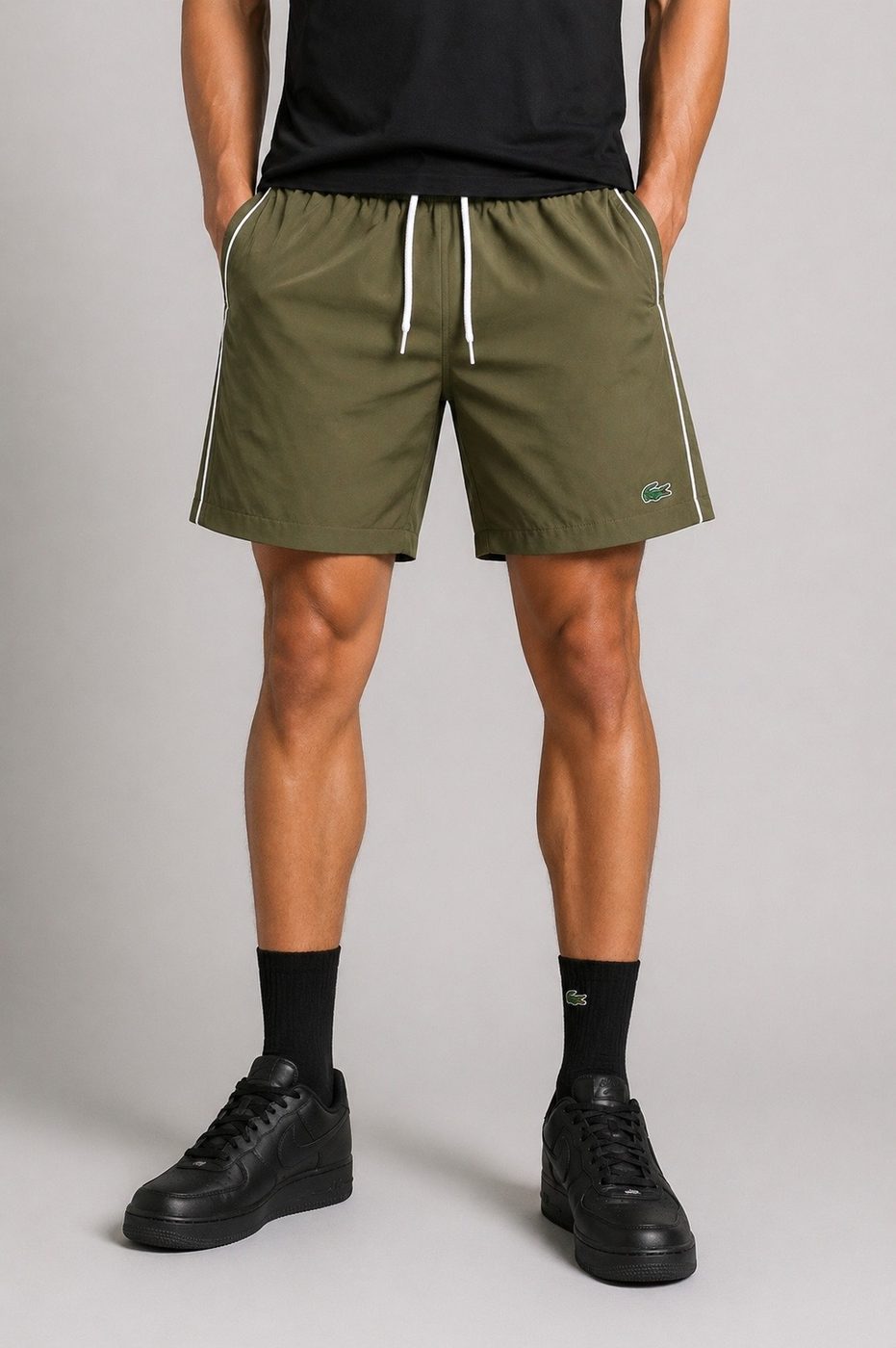 Short elastano Lacoste verde  — foto 2